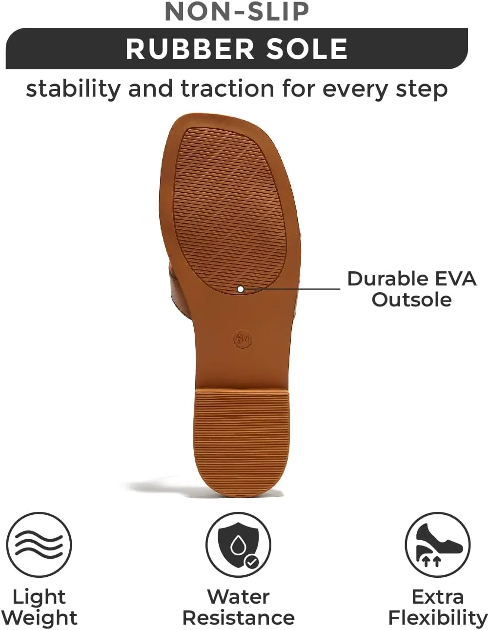 Project Cloud Genuine Leather Summer Sandals for Women 2025 - Comfortable Memory Foam Insole Slides and Non Slip Fashion Flat Womens Sandals (Jannel)