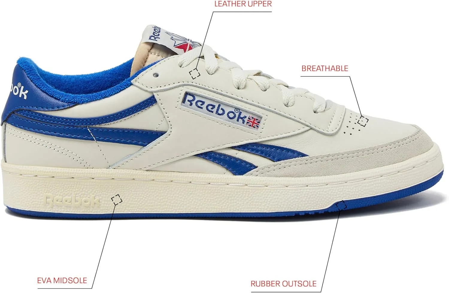 Reebok Men's Club C Revenge Vintage Sneakers Casual Tennis Shoes Size 6 to 15