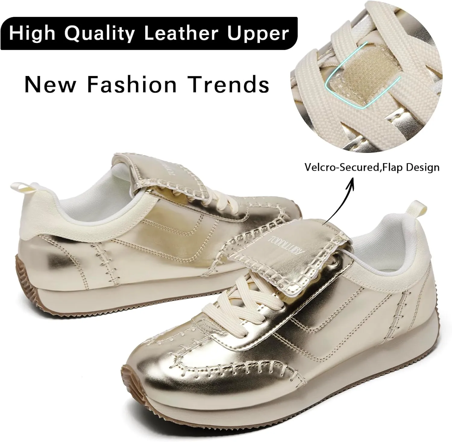 Retro Classic Women's Fashion Sneakers with Memory Foam Insole Stylish & Comfortable Lightweight Leather Fashion Shoes for Women 2025