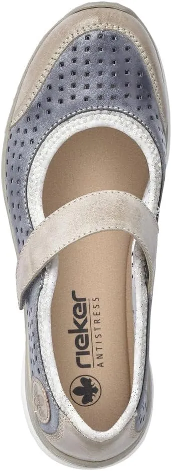Rieker L32B5 Nikita Slip-On Women's Shoes - Lightweight Mary Janes with Adjustable Strap and Premium Cushioning Footbed - Comfort and Support for All-Day Wear