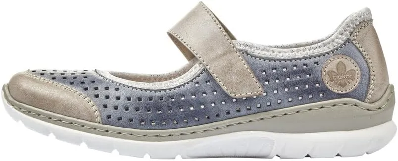 Rieker L32B5 Nikita Slip-On Women's Shoes - Lightweight Mary Janes with Adjustable Strap and Premium Cushioning Footbed - Comfort and Support for All-Day Wear