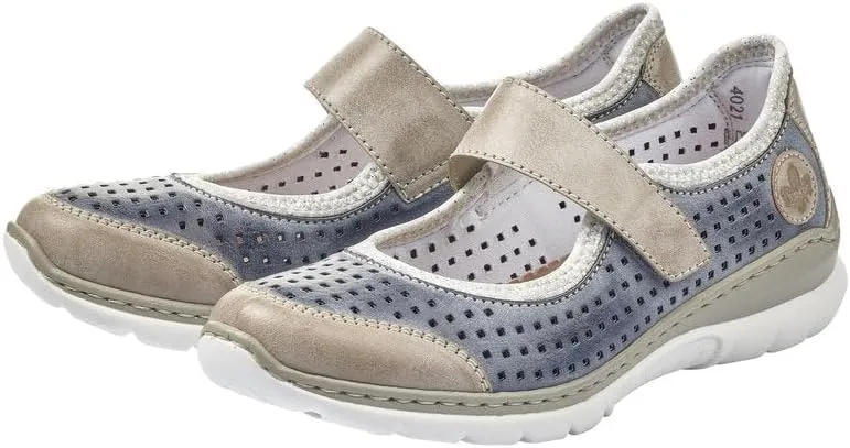 Rieker L32B5 Nikita Slip-On Women's Shoes - Lightweight Mary Janes with Adjustable Strap and Premium Cushioning Footbed - Comfort and Support for All-Day Wear