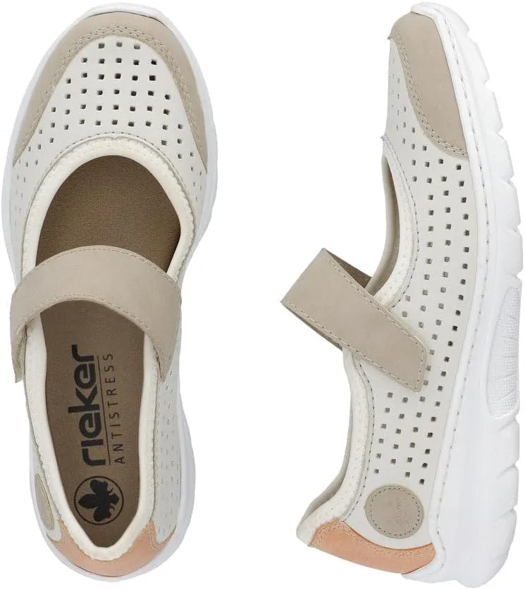 Rieker L32B5 Nikita Slip-On Women's Shoes - Lightweight Mary Janes with Adjustable Strap and Premium Cushioning Footbed - Comfort and Support for All-Day Wear