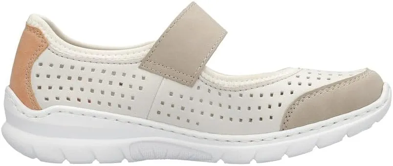 Rieker L32B5 Nikita Slip-On Women's Shoes - Lightweight Mary Janes with Adjustable Strap and Premium Cushioning Footbed - Comfort and Support for All-Day Wear