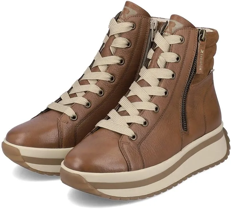 Rieker Ladies Chunky Platform Fleece Lined Ankle Boots 'W0962'