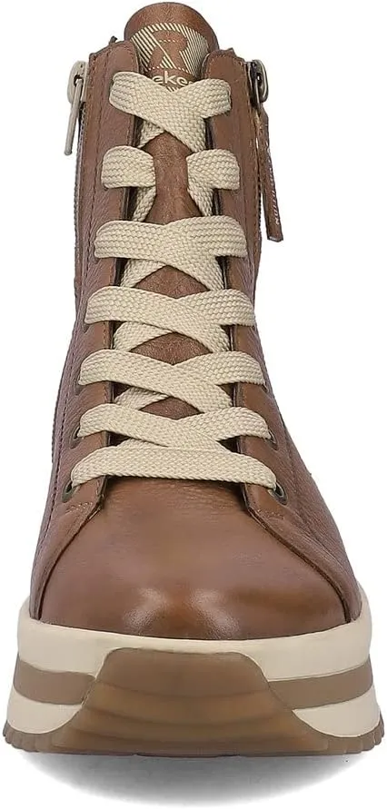 Rieker Ladies Chunky Platform Fleece Lined Ankle Boots 'W0962'