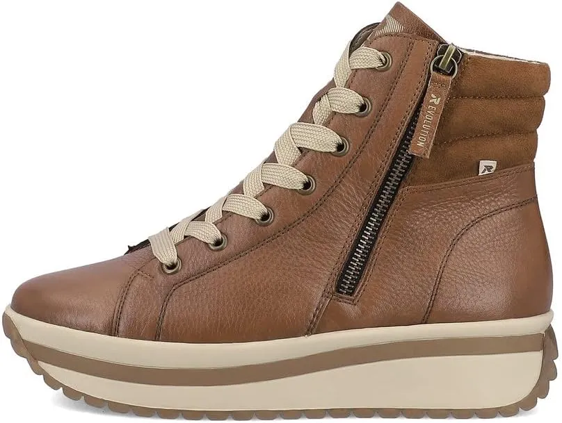 Rieker Ladies Chunky Platform Fleece Lined Ankle Boots 'W0962'