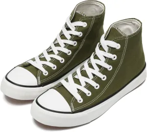 rosyclo Canvas Shoes for Women and Men, High Top Canvas Sneakers Fashion Lace Up Comfortable Womens Classic Casual Tennis Walking Shoes