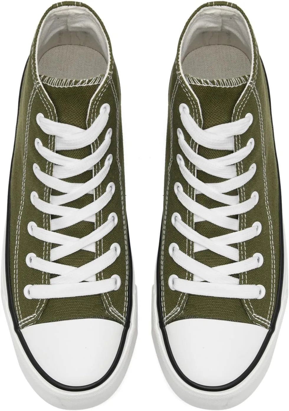 rosyclo Canvas Shoes for Women and Men, High Top Canvas Sneakers Fashion Lace Up Comfortable Womens Classic Casual Tennis Walking Shoes