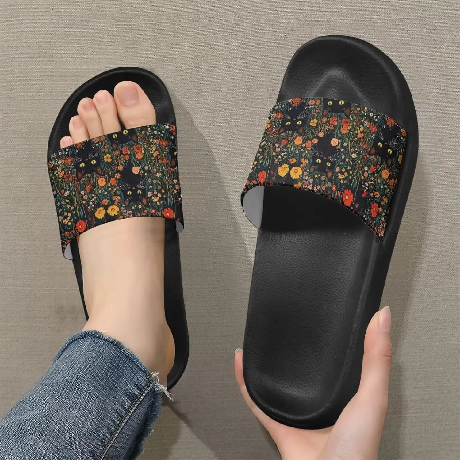 Slippers for Women and Men, Cloud Slides Shower Sandals House Shoes, Comfy and Cushioned EVA Flat Sandals