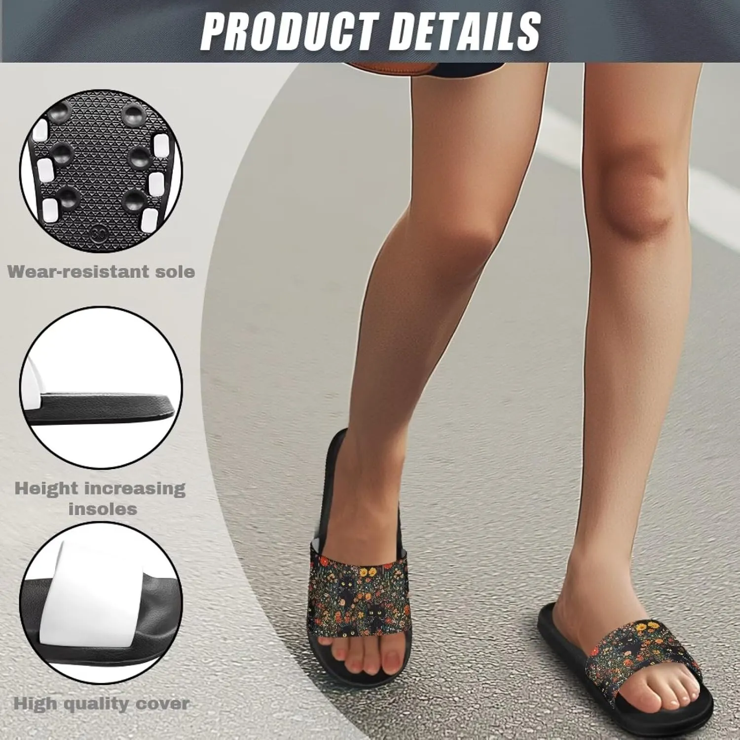 Slippers for Women and Men, Cloud Slides Shower Sandals House Shoes, Comfy and Cushioned EVA Flat Sandals