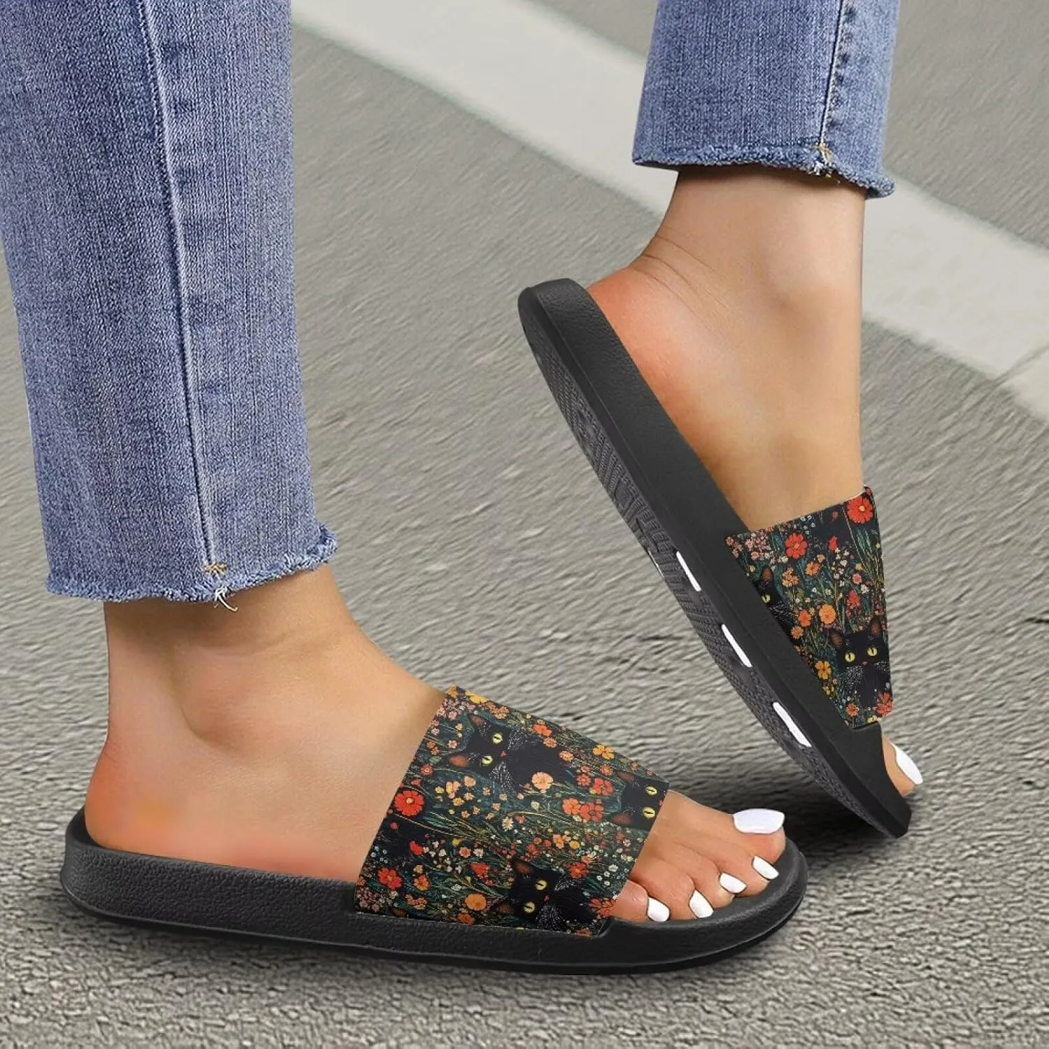 Slippers for Women and Men, Cloud Slides Shower Sandals House Shoes, Comfy and Cushioned EVA Flat Sandals