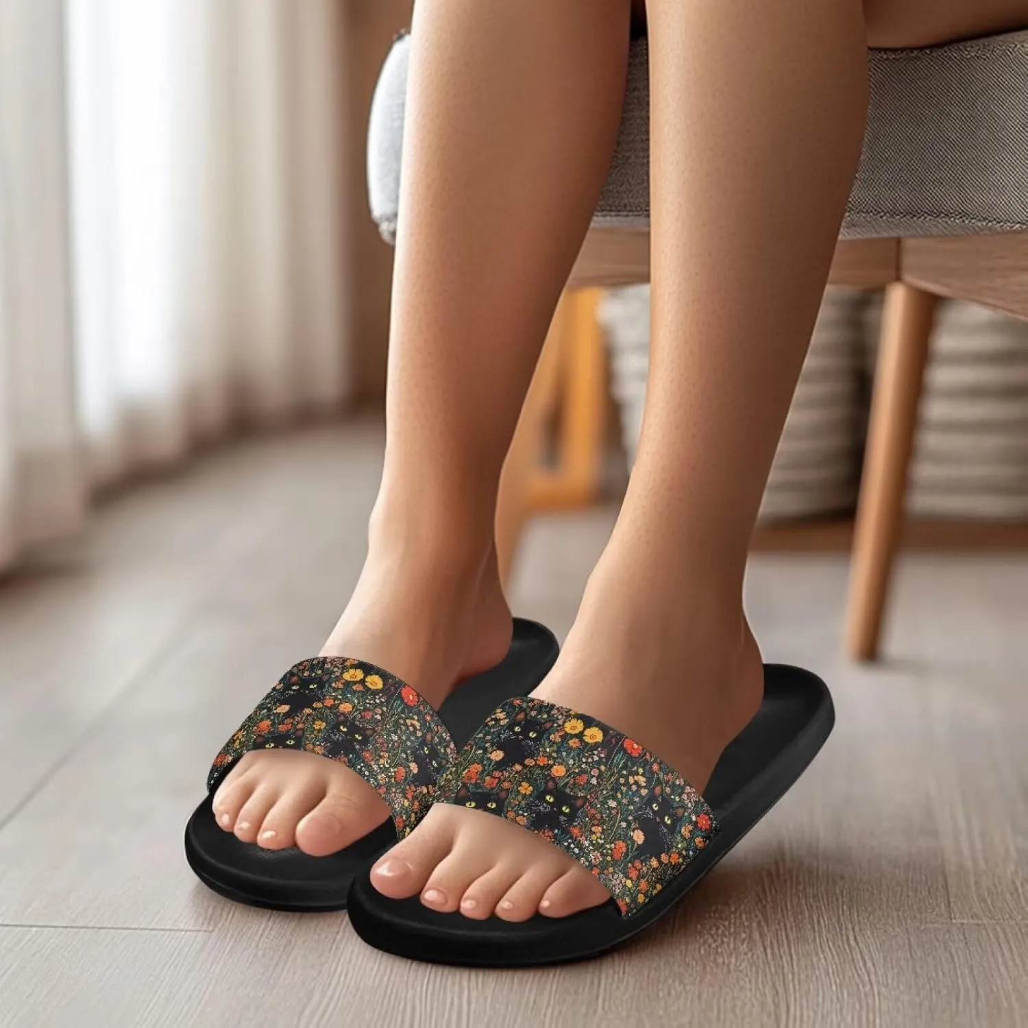 Slippers for Women and Men, Cloud Slides Shower Sandals House Shoes, Comfy and Cushioned EVA Flat Sandals