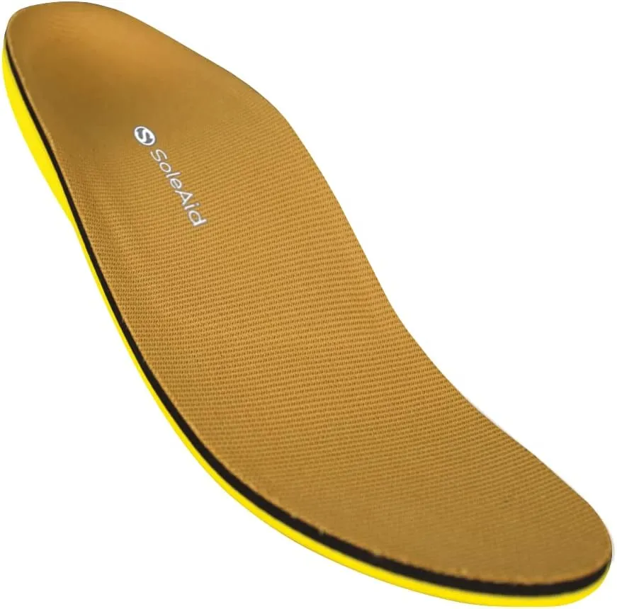 SoleAid I Performance Insole, Neutral Height Semi-Flex Arch Support Orthotic for Plantar Fasciitis Relief, Shock Absorbing, Anti-Fatigue, All Day Comfort Shoe Insert (Women 9-9.5 / Men 7-7.5)