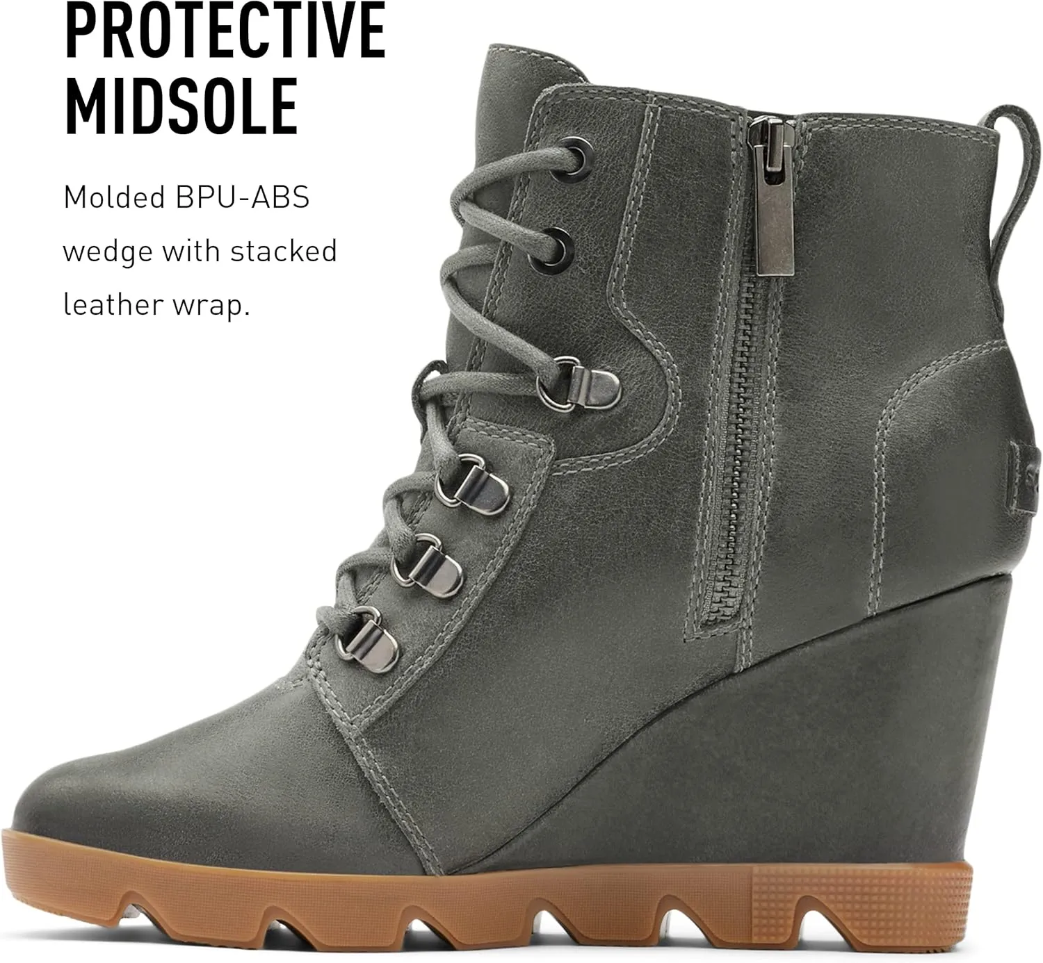 Sorel Women's Joan Uptown Lace Bootie — Waterproof Leather Wedge Boots