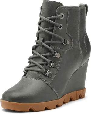 Sorel Women's Joan Uptown Lace Bootie — Waterproof Leather Wedge Boots