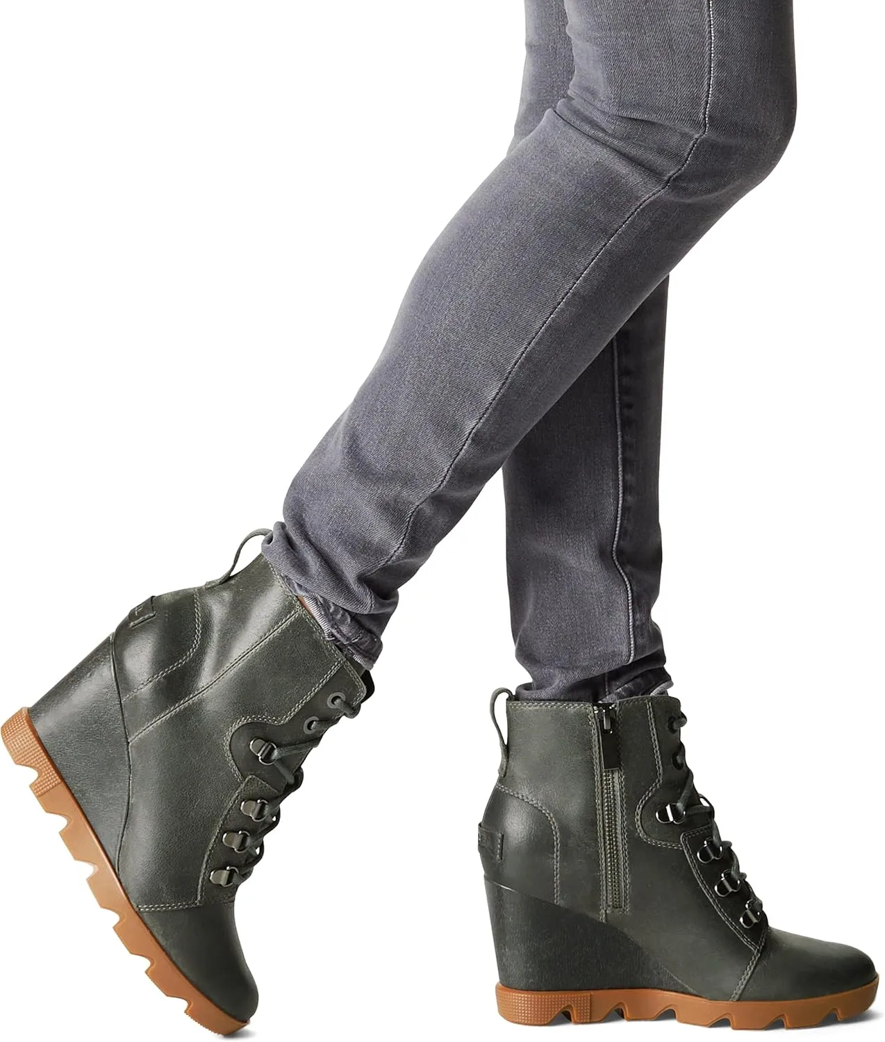 Sorel Women's Joan Uptown Lace Bootie — Waterproof Leather Wedge Boots