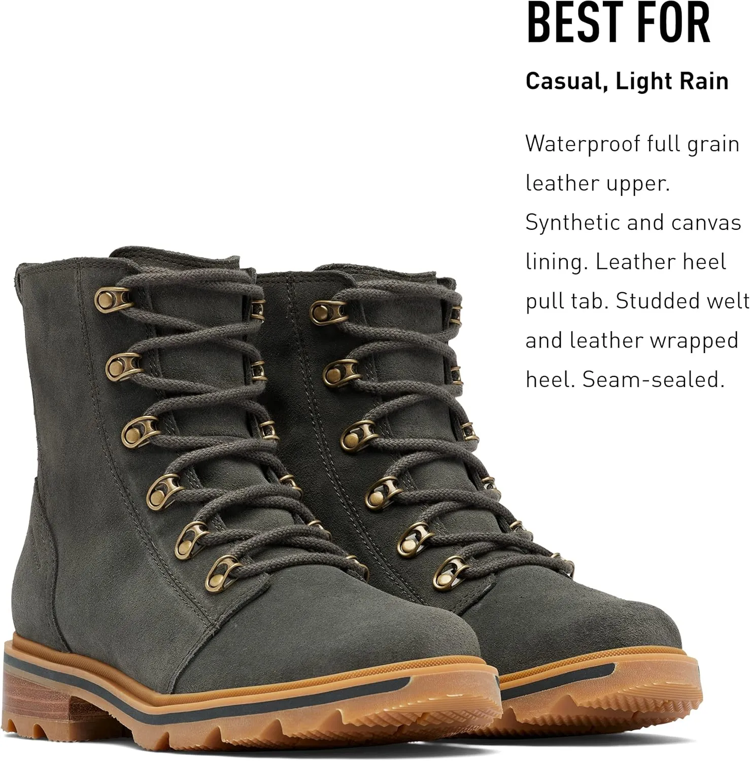 Sorel Women's Lennox Lace Rain Boot — Waterproof Leather Boots