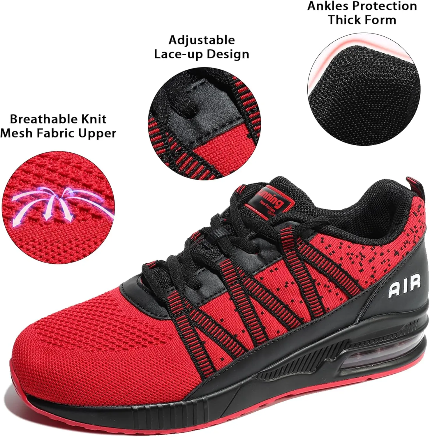 Soulsfeng Womens Air Cushion Running Shoes Lightweight Breathable Workout Tennis Walking Sneakers US 3.5-11.5