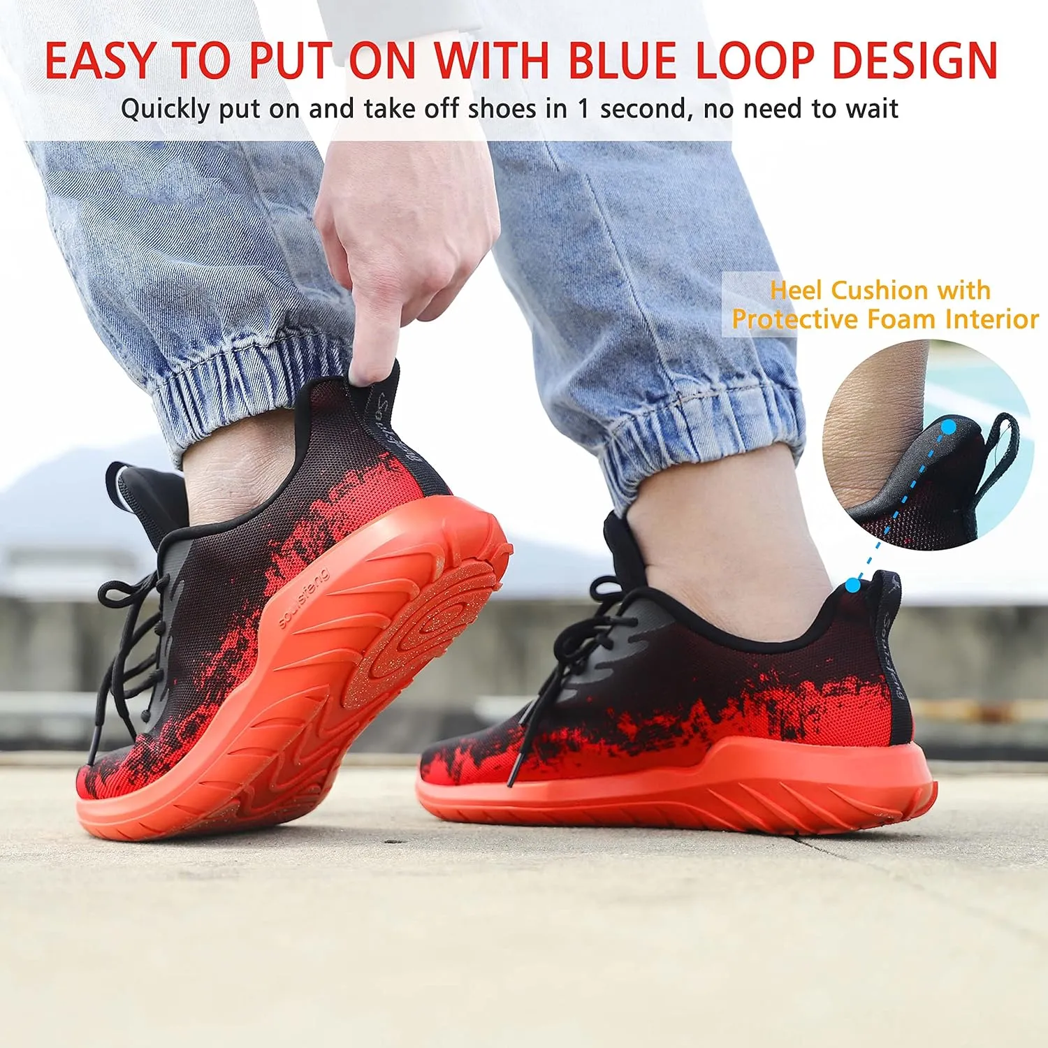 Soulsfeng Womens Running Shoes Lightweight Breathable Tennis Shoes Non Slip Fashion Walking Sneakers