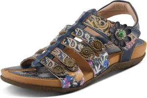 Spring Step L'Artiste Women's ACTIONETTA Artistic Sandals with Multiple Hook and Loop Closures