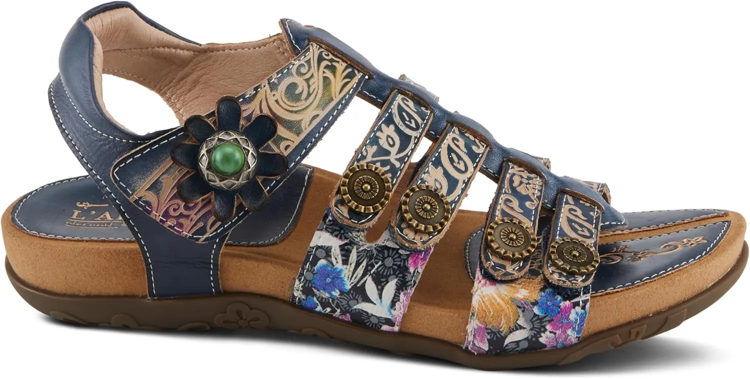 Spring Step L'Artiste Women's ACTIONETTA Artistic Sandals with Multiple Hook and Loop Closures