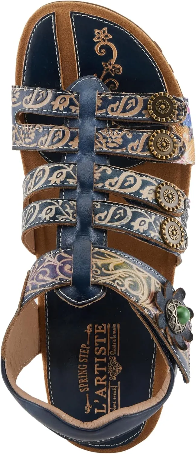Spring Step L'Artiste Women's ACTIONETTA Artistic Sandals with Multiple Hook and Loop Closures