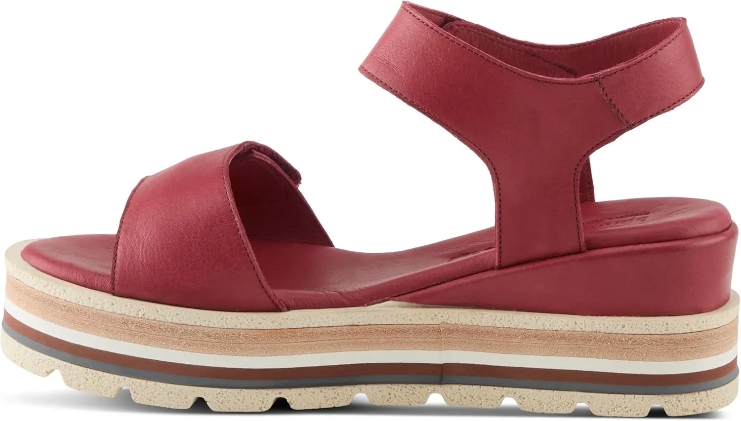 Spring Step Women's Hileman Leather Platform Sandal | Cushioned Footbed, Adjustable Strap, Flexible Sole – Comfortable Heel Sandals for All Day Wear