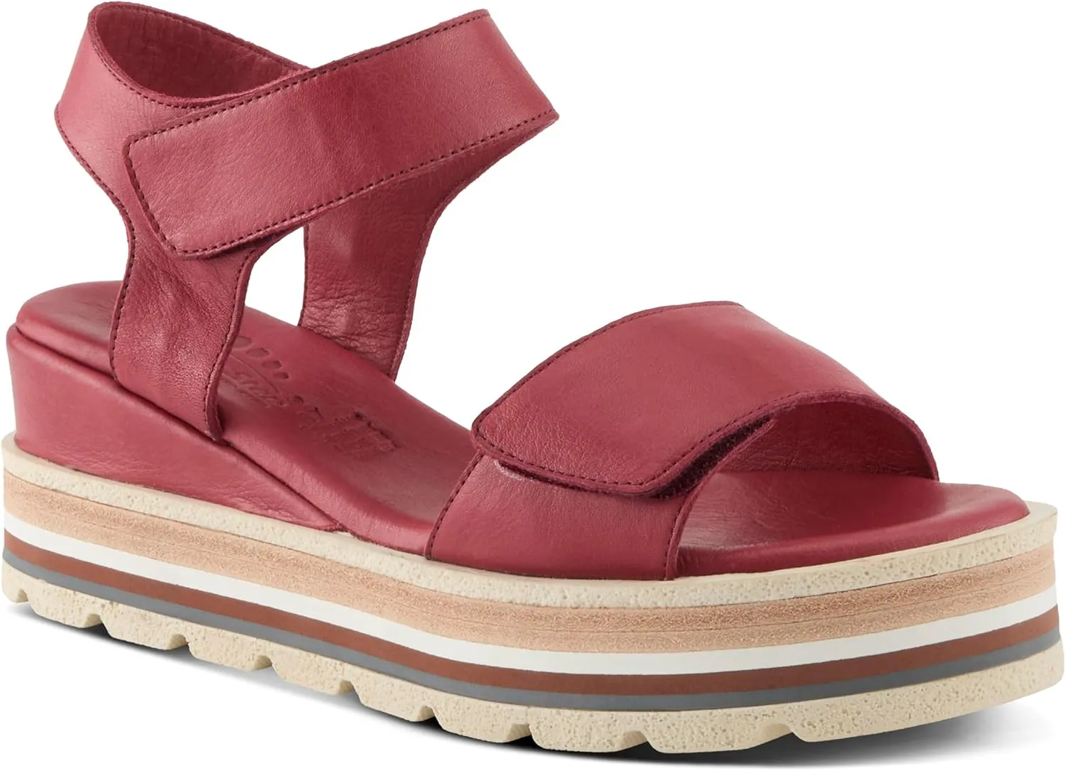 Spring Step Women's Hileman Leather Platform Sandal | Cushioned Footbed, Adjustable Strap, Flexible Sole – Comfortable Heel Sandals for All Day Wear