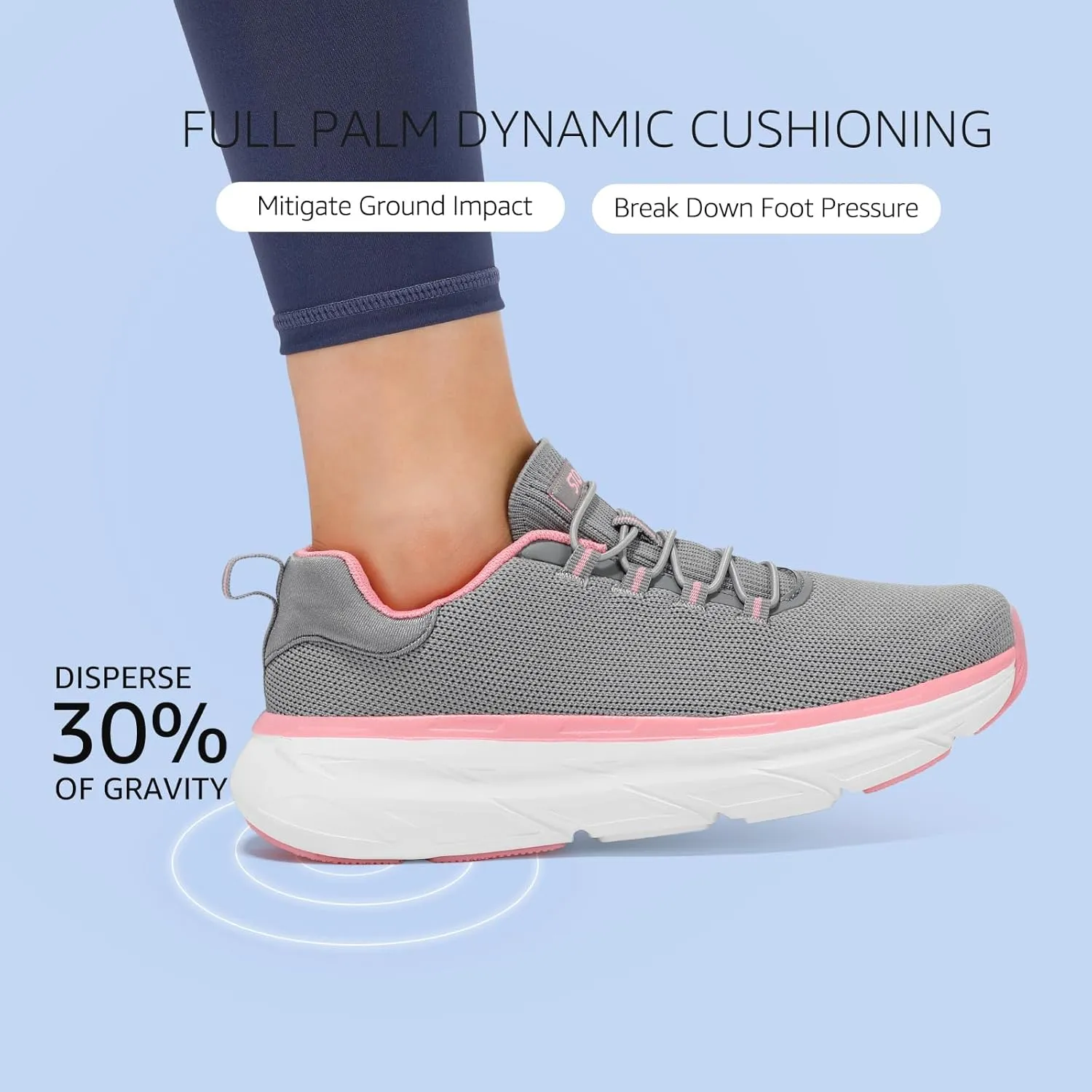STQ Slip on Sneakers Women Orthopedic Walking Shoes for Plantar Fasciitis Relief