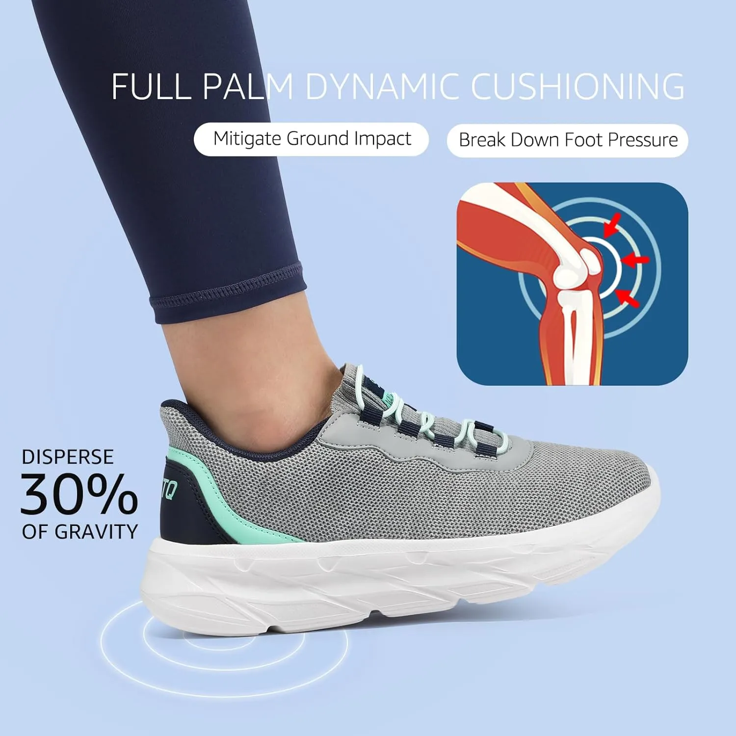 STQ Women's Slip On Walking Shoes Active Cushion Comfortable Tennis Breathable Non Slip Athletic Gym Workout Cross Training Sneakers