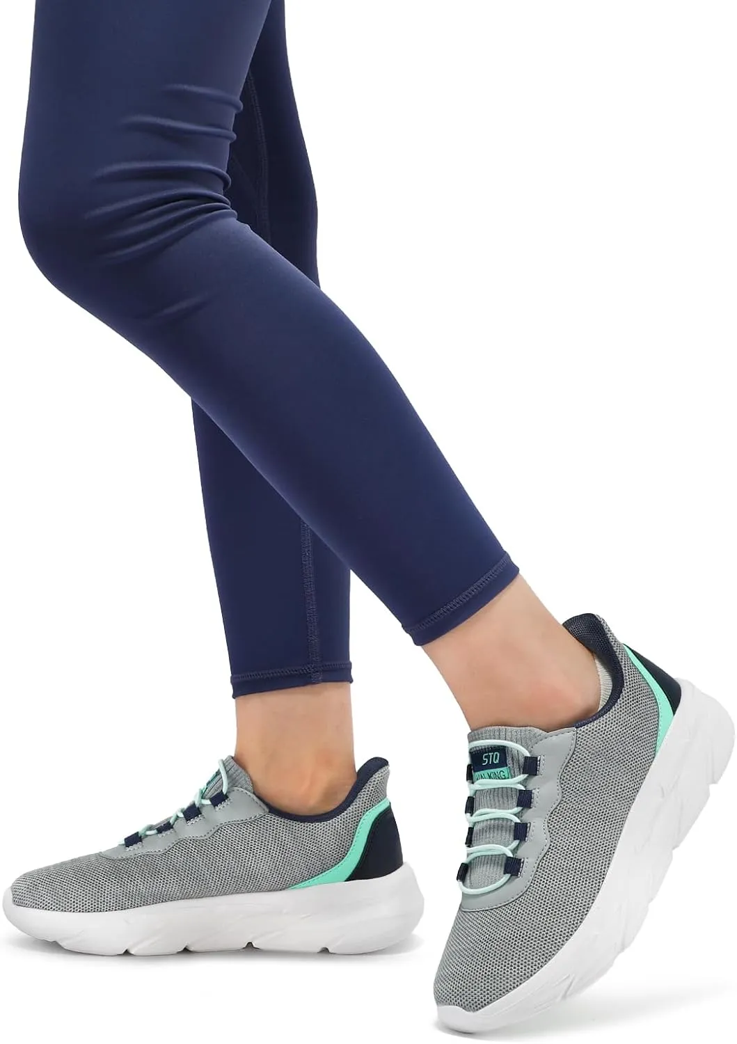 STQ Women's Slip On Walking Shoes Active Cushion Comfortable Tennis Breathable Non Slip Athletic Gym Workout Cross Training Sneakers