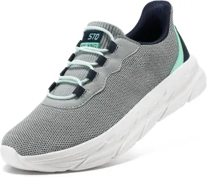 STQ Women's Slip On Walking Shoes Active Cushion Comfortable Tennis Breathable Non Slip Athletic Gym Workout Cross Training Sneakers