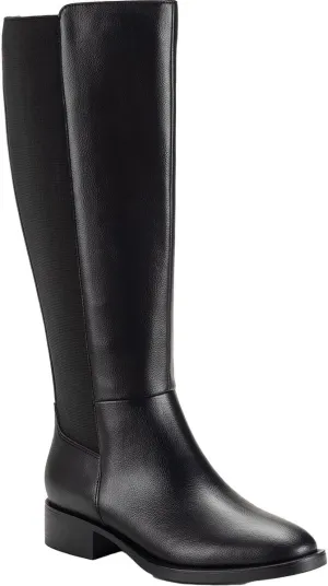 Style & Co. Womens Eloise Zip Up Slip On Knee-High Boots Black 8.5 Medium (B,M)