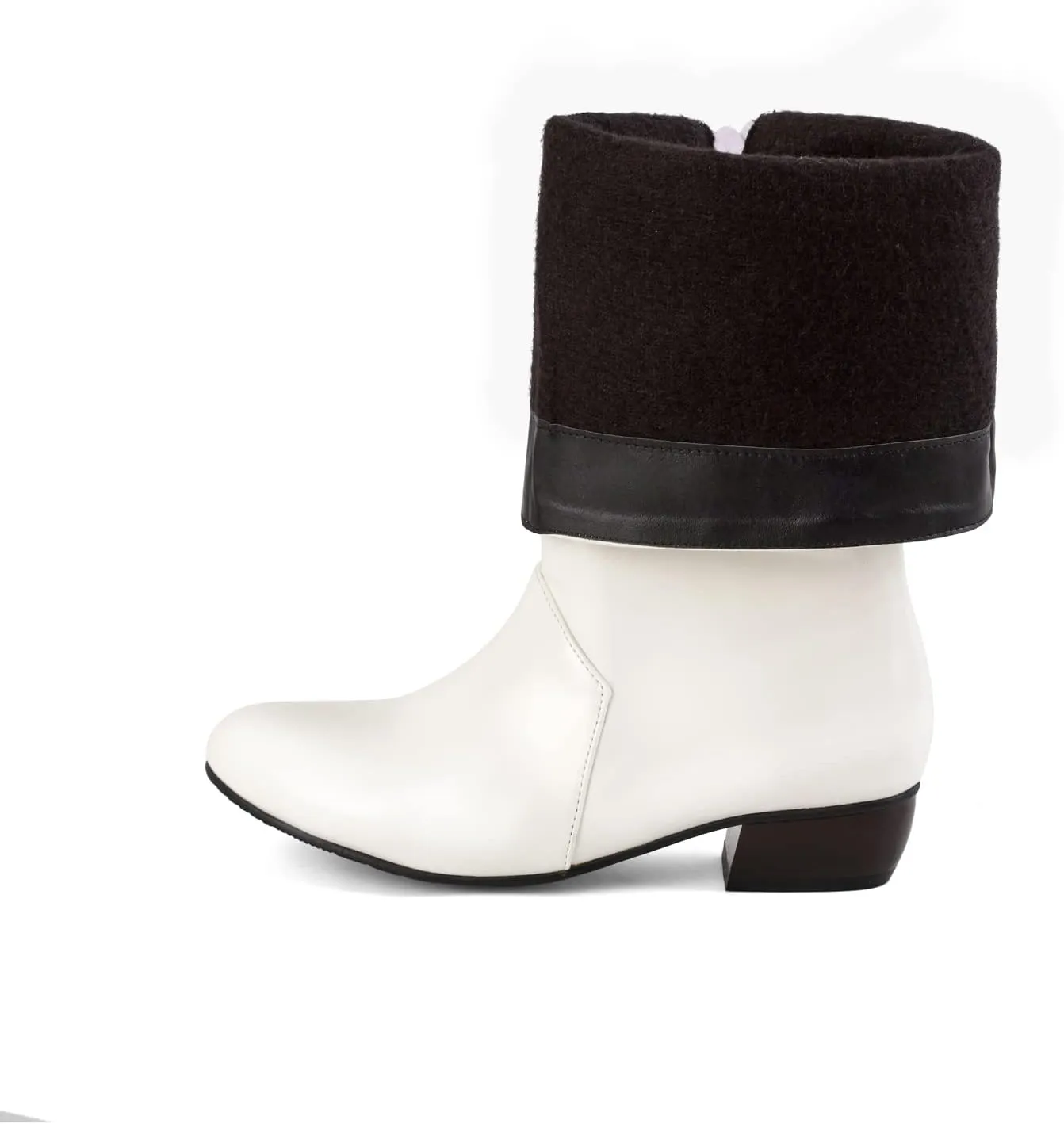 Sungtin Women's Faux Leather Knee High Flat Slouch Boots