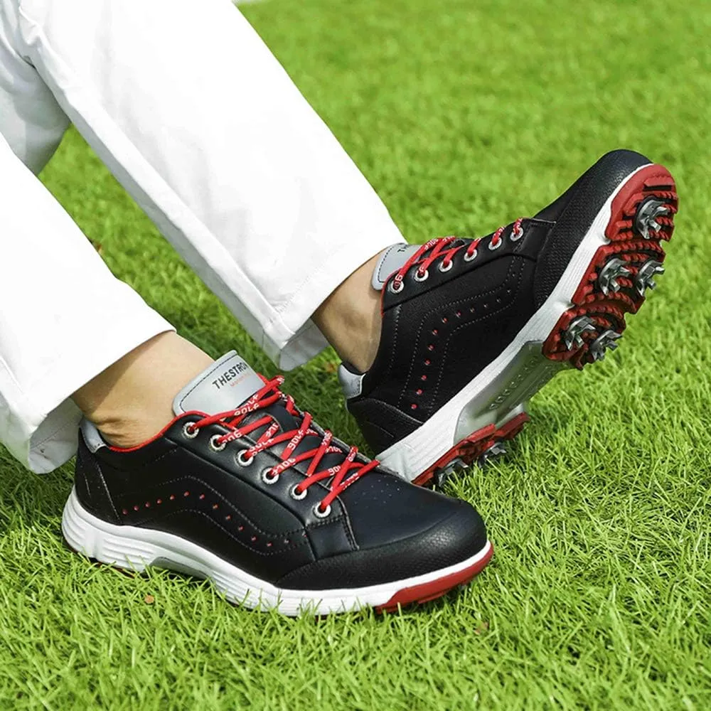THESTRON 2021 Men Golf Shoes Professional Spikes Golf Sport Sneakers Waterproof Mens Trainers Golfing