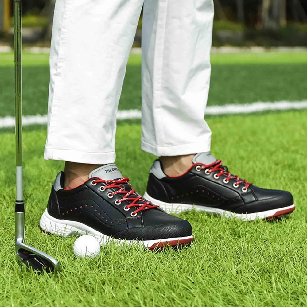 THESTRON 2021 Men Golf Shoes Professional Spikes Golf Sport Sneakers Waterproof Mens Trainers Golfing
