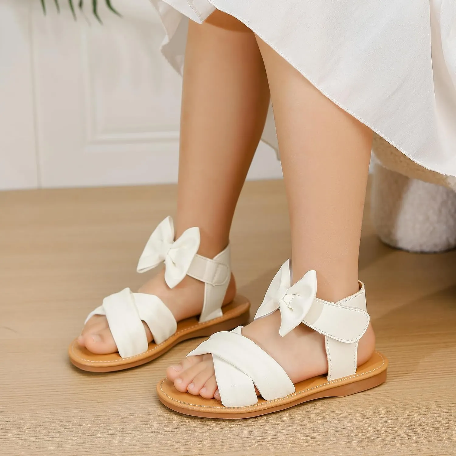 Toddler Girls Sandals Summer Flats Dress Shoes for Baby Little Kids Girl