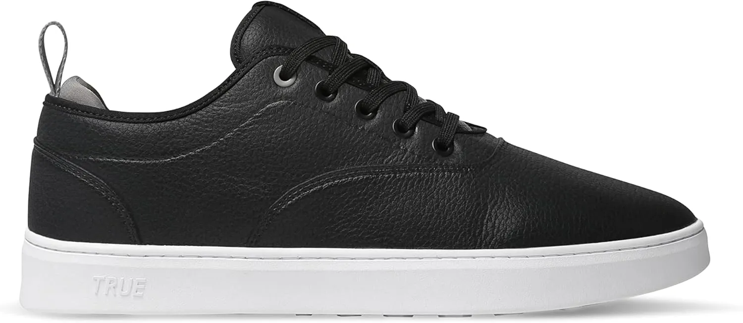 TRUE Linkswear FS-01 Women's Sneakers - Weather Resistant, Eco-Genuine Leather, Classic Style for All-Day Wear, Black