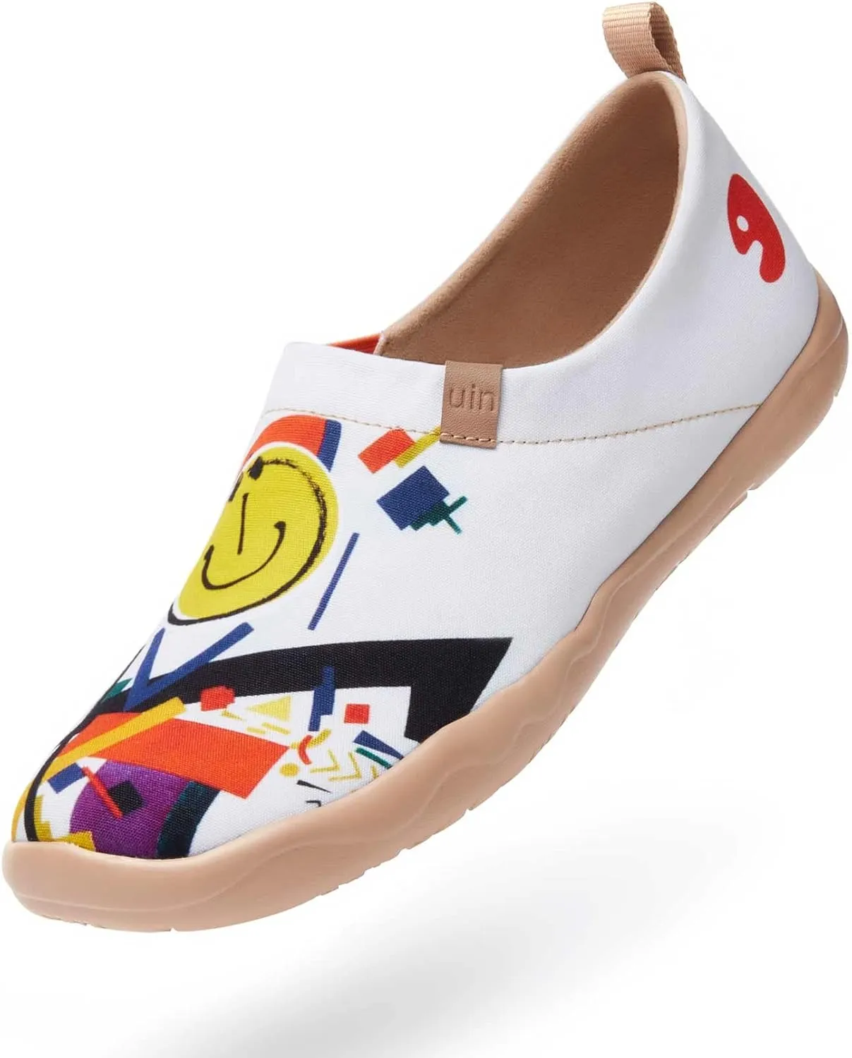 UIN Men's Slip Ons Canvas Lightweight Flats Sneakers Walking Casual Loafers Comfortable Art Painted Travel Shoes