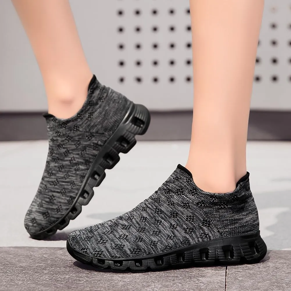 Unisex Lightweight Silp On Soft Mesh Sock Sneakers Breathable Fitness Gym Walking Shoes