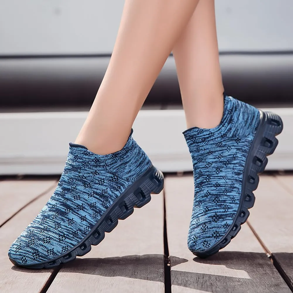 Unisex Lightweight Silp On Soft Mesh Sock Sneakers Breathable Fitness Gym Walking Shoes