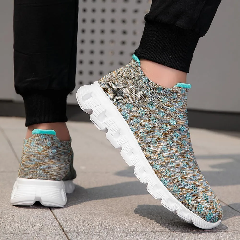 Unisex Lightweight Silp On Soft Mesh Sock Sneakers Breathable Fitness Gym Walking Shoes