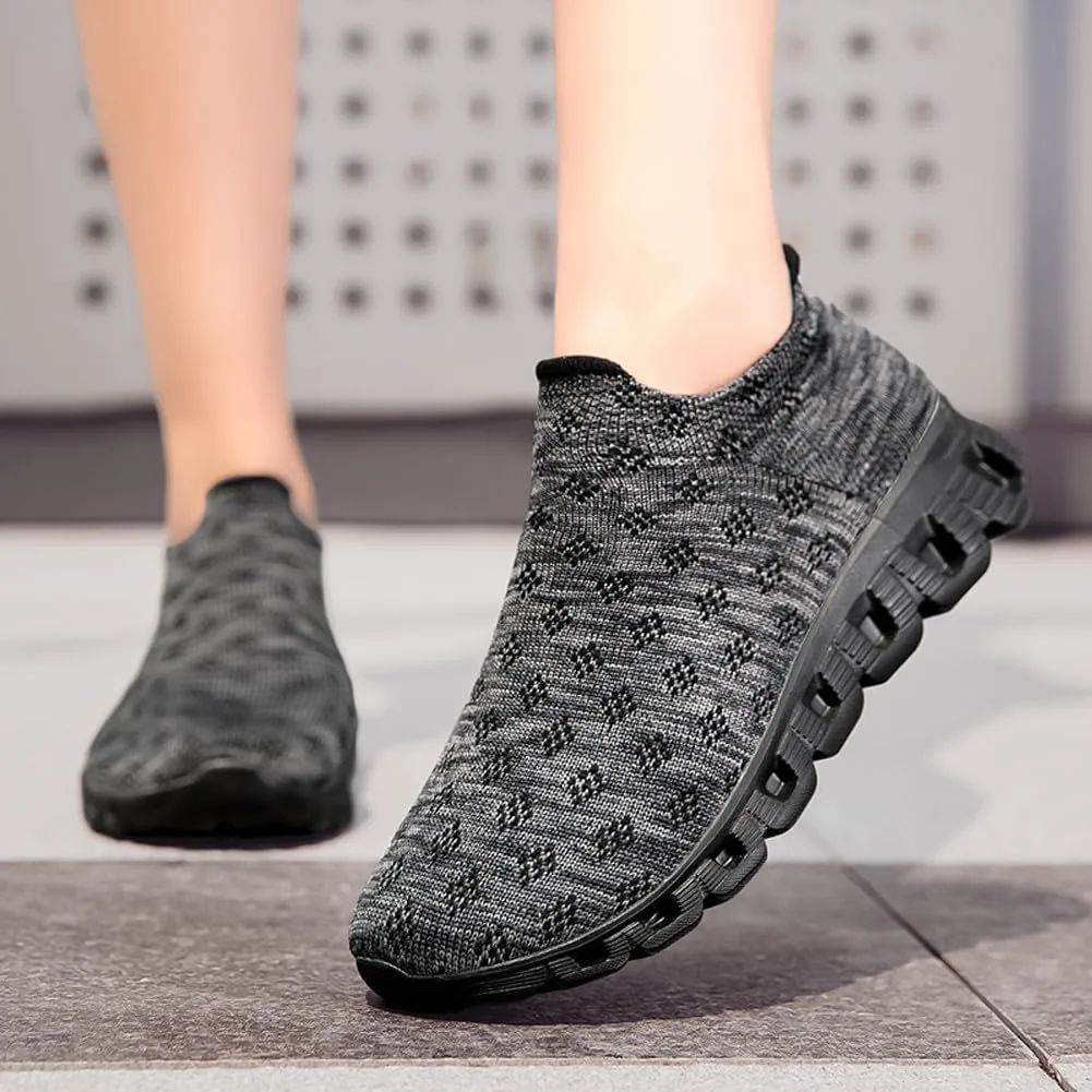 Unisex Lightweight Silp On Soft Mesh Sock Sneakers Breathable Fitness Gym Walking Shoes