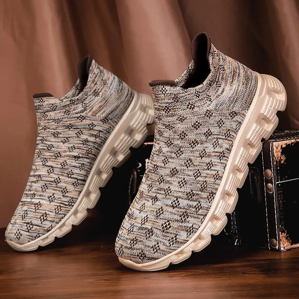 Unisex Lightweight Silp On Soft Mesh Sock Sneakers Breathable Fitness Gym Walking Shoes