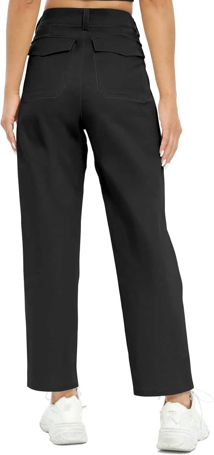 Urban CoCo Women's High Waist Relaxed Fit Work Pants Casual Hiking Pants with Pockets