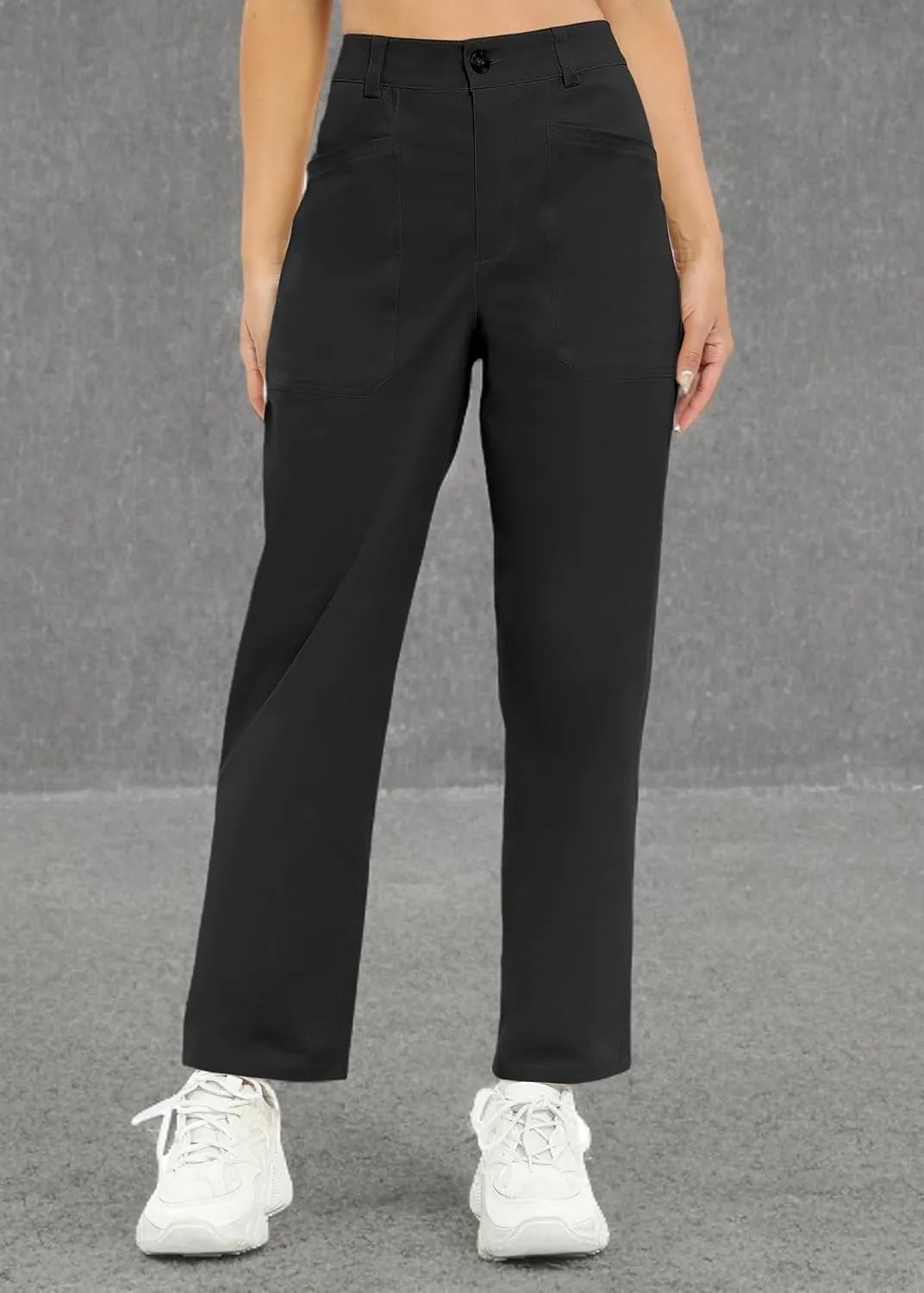 Urban CoCo Women's High Waist Relaxed Fit Work Pants Casual Hiking Pants with Pockets