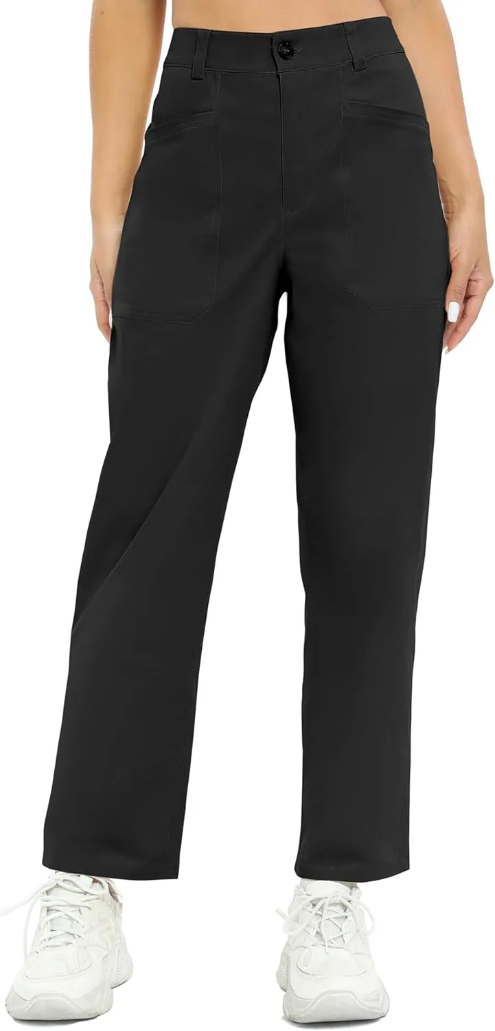 Urban CoCo Women's High Waist Relaxed Fit Work Pants Casual Hiking Pants with Pockets