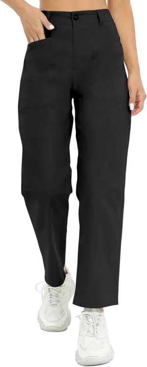 Urban CoCo Women's High Waist Relaxed Fit Work Pants Casual Hiking Pants with Pockets