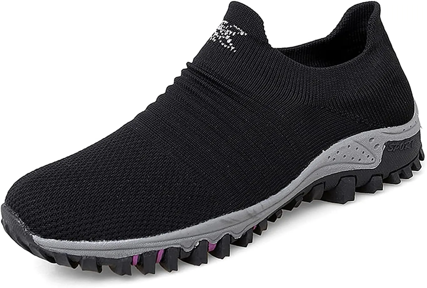 varskarc Women's Walking Shoes Slip on Sock Sneakers Non-Slip Breathe Running Shoes Lightweight Comfortable Casual Athletic Shoes